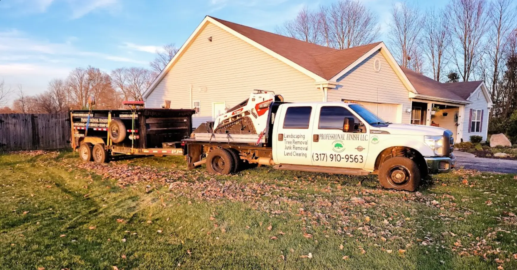 pro finish tree care company truck